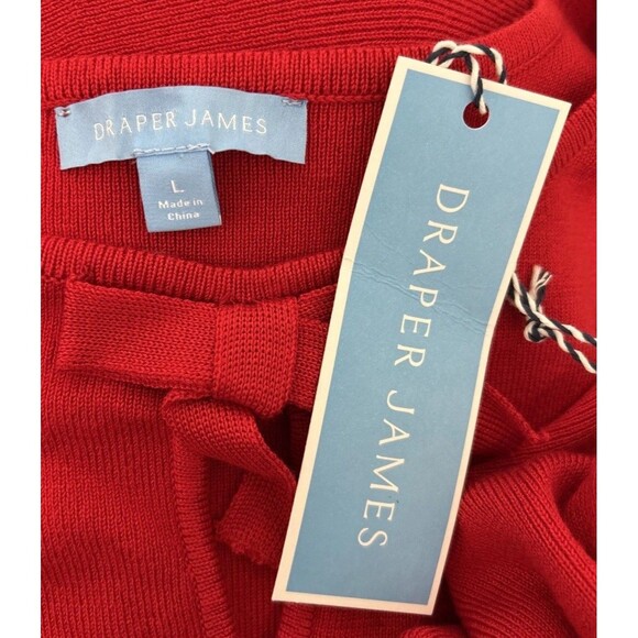 Draper James Bow Neck Detail Fit & Flare Mini Sweater Dress Size Large - Picture 6 of 16